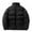 Black, variant on MKLEKYY Mens Custom Winter Plus and Thick Down Jacket Loose Fashion Bright Face Jacket for Men