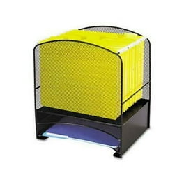 Onyx Mesh Desktop Hanging File With Two Horizontal Trays, 3 Sections, Letter Size, 10.75 Onyx Mesh Desktop Hanging File With Two Horizontal Trays, 3 Sections, Letter Size, 10.75