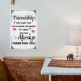 thumbnail image 5 of Noete Friendship Tin Signs Heartwarming Gift for Women, "Friendship Isn't About Who You've Known the Longest" Tin Sign, Perfect Friendship Signs for Home, Office Desk, or Long Distance Friends 12x16, 5 of 8