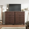thumbnail image 4 of 5-Drawer Dresser for Bedroom, 41.3" Tall Wood Chest of Drawers, Freestanding Storage Closet Organizer with Large Vertical Drawers for Clothes, Bedroom, Living Room, Dorm, 4 of 7