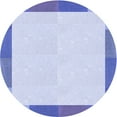 thumbnail image 1 of Ahgly Company Tapis Rond Lavable en Machine Intérieur Transitionnel Bleu Céleste, 4 Pieds Rond, 1 of 7