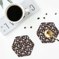 thumbnail image 4 of Kdxio Daisies Flowers Funny Coasters,4 Pcs Leather Coasters,Housewarming Gifts,Protect Furniture from Water Marks Scratch and Damage, 4 of 8