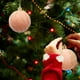 thumbnail image 5 of 6CM Flocked Christmas Balls Hanging Balls Glitter Plastic Balls Christmas Tree Ornament Set Of Four, 5 of 6
