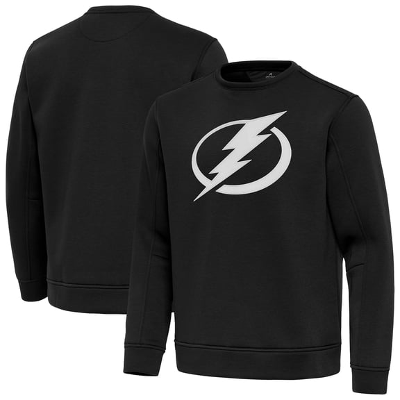 Men's Antigua Black Tampa Bay Lightning Relevant Lightweight Pullover Sweatshirt