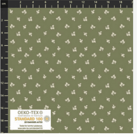 Stof European Nellie's Shirtings Graphics Green Quilting Cotton Fabric By The Yard