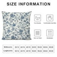 thumbnail image 5 of RUIYC Doylestown Blue Floral Euro Sham,Blue &amp; Cream Flower Print, , Pillow Cover w/Ruffles, Bedroom Decor, 5 of 5