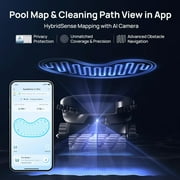 Beatbot AquaSense 2 Ultra Cordless Pool Vacuum Robot for Complex Pools, Pool Mapping with AI Camera, 5-in-1 Cleaning, Smart Surface Parking, Water Surface Cleaning, Water Clarification Blue