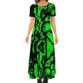 thumbnail image 2 of Snakeskin Dress Green and Black Python Aesthetic Bohemia Long Dresses Ladies Cute Maxi Dress Gift, 2 of 5