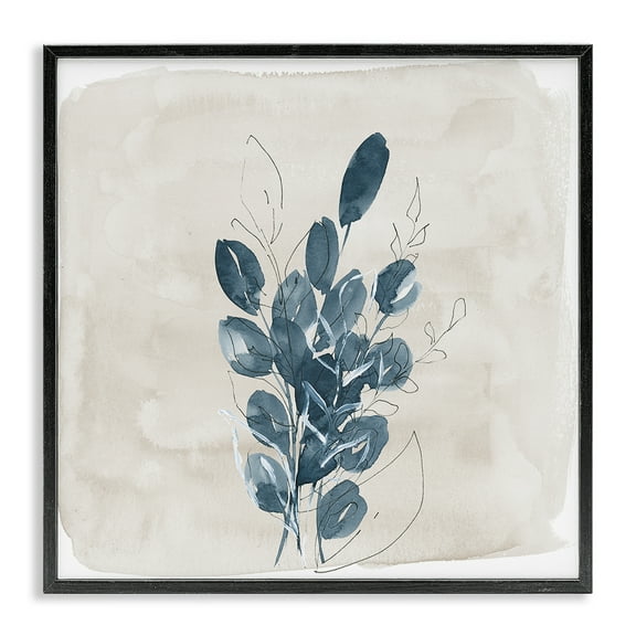 Stupell Industries Leaves In Summer Plants & Flowers Painting Black Framed Art Print Wall Art, 12 x 12