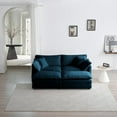 thumbnail image 3 of Oversized Loveseat Sectional Sofa Modern Deep Seat Reversible Chaises Sofa&Couch with 2 Movable Ottomans and 4 Pillows, Modular Sleeper Upholstered Couch for Living Room,Apartment,Studio,Office, 3 of 19