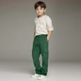 thumbnail image 2 of FYDUU Boys Sweatpants Loose Fit Open Bottom Casual Pants Elastic Waist Athletic Joggers Kids Comfortable Drawstring Sweat Pants Sports Trousers With Pockets Versatile Slacks 5-6 Years, 2 of 8