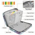 thumbnail image 4 of Haosy Accordion File Organizer Zipper Binder 500 Sheet 6-Tab Expanding File Folder Multi-Pocket 1.2 Inch 3 Ring Violet Floral Stained Glass, 4 of 7