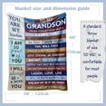 thumbnail image 2 of LHSHID Grandson Gifts from Grandma And Grandpa Gifts for Grandson Grandson Gifts from Grandparents Best Grandson Blanket to My Grandson Christmas Birthday Gift Blanket for Teen Boys Men 50"x60", 2 of 7