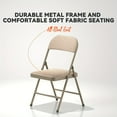 thumbnail image 3 of Winter Rhythm  4 Pack Folding Chairs with Padded Cushion And Back, Metal Chairs with Comfortable Fabric Cushion for Home And Office, for Indoor And Outdoor Events, 3 of 9