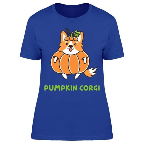 Corgi In A Pumpkin T-Shirt Women -Image by Shutterstock, Female 3X-Large