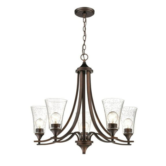 1465-RBZ Millennium Lighting Natalie - 5 Light Chandelier-25.5 Inch Tall and 27.75 Inch Wide-Rubbed Bronze Finish    -Traditional Installation