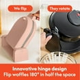 thumbnail image 4 of bella Flip-n-Store Belgian Waffle Maker with EverGood™ Ceramic Nonstick Coating, Power Indicator Light & Cool-Touch Handle, Blossom, 4 of 8