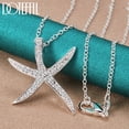 thumbnail image 1 of Aoxiang-collar con colgante de estrella de mar para mujer, de Plata de Ley 925, circonita AAA, cadena 16-30, abalorio, joyería de moda para compromiso y boda, 1 of 2