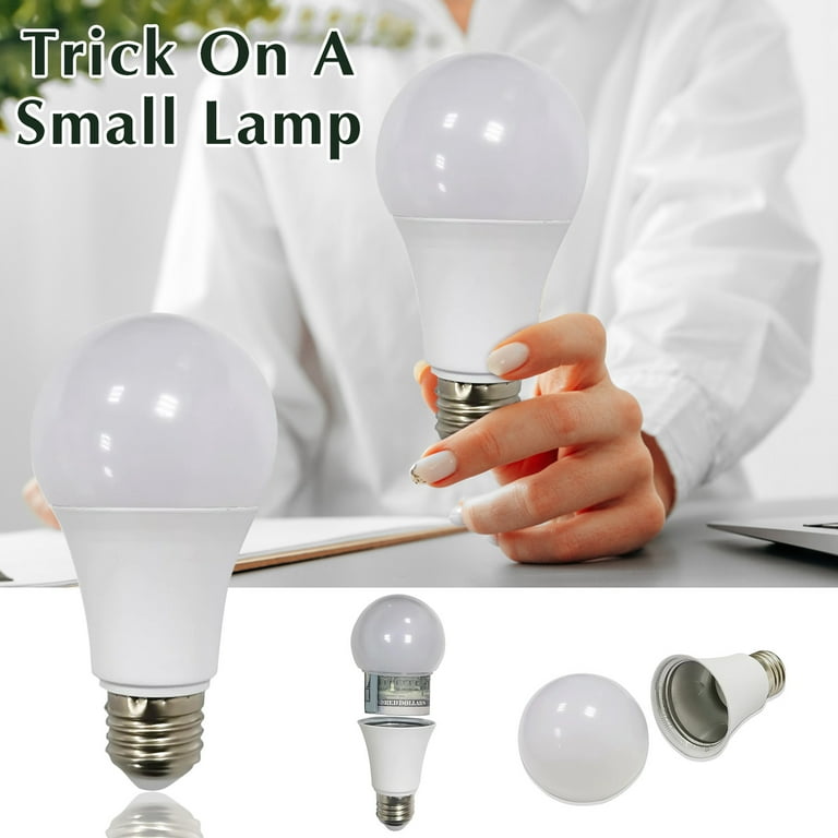Ycolew Lightbulb Diversion Safe - Hidden Secret Compartment to Hide Money,  Jewelry & Small Items  Small Container to Keep Valuables Safe in Plain  Sight Storage Realistic Light Bulb Hiding Box 