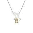 thumbnail image 2 of Delight Jewelry Goldtone Crystal Initial - N - Silvertone Dream Big Pendant Necklace, 25", 2 of 4