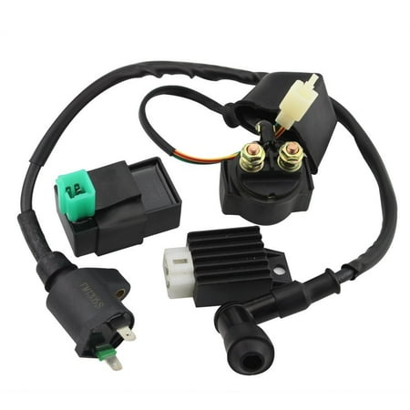 - CDI Box Ignition Coil Solenoid Relay Voltage Regulator for 50cc 70cc 90cc 110cc 125cc ATV Dirt Bike and Go Kart