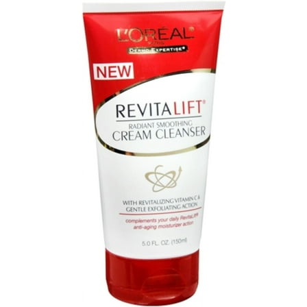 L'Oreal Paris Revitalift Radiant Smoothing Facial Cream Cleanser - Unveil Your Radiant Glow with this Luxurious 5 Fl. Oz Cleanser!