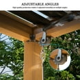 thumbnail image 3 of Mondawe 10'x10' Louvered Pergola, Outdoor Aluminum Pergola with Adjustable Rainproof Roof for Porch ,Deck, Patio, Garden, Wood Grain Color, 3 of 10