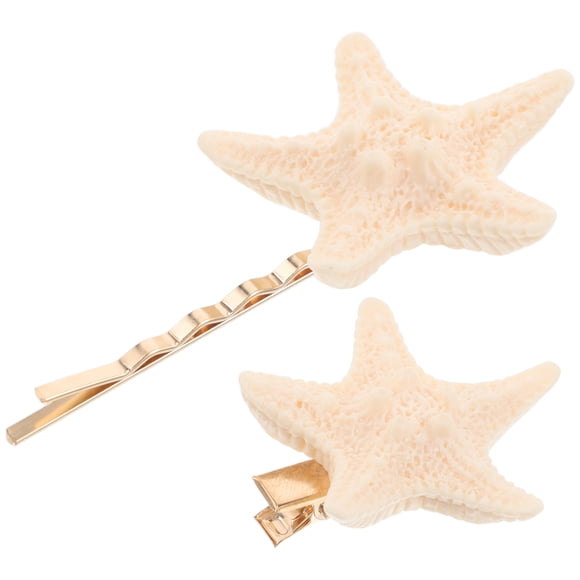 2pcs Star Hair Clip Beach Sea Star Hair Pins Mermaid Hair Clips Accessories for Women and Girls