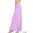 thumbnail image 2 of Zenana Women’s Woven Airflow Elastic Waistband Wide-Leg Loose Fit Pants, 2 of 6