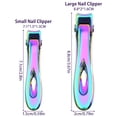 thumbnail image 4 of Toorise Thick Nail Clipper Cutter Wide Jaw Nail Cutting Trimmer Toenail Fingernail Cutter Colorful Titanium Stainless Steel Toenail Clippers for Thick Toenails and Fingernails Seniors, 4 of 10