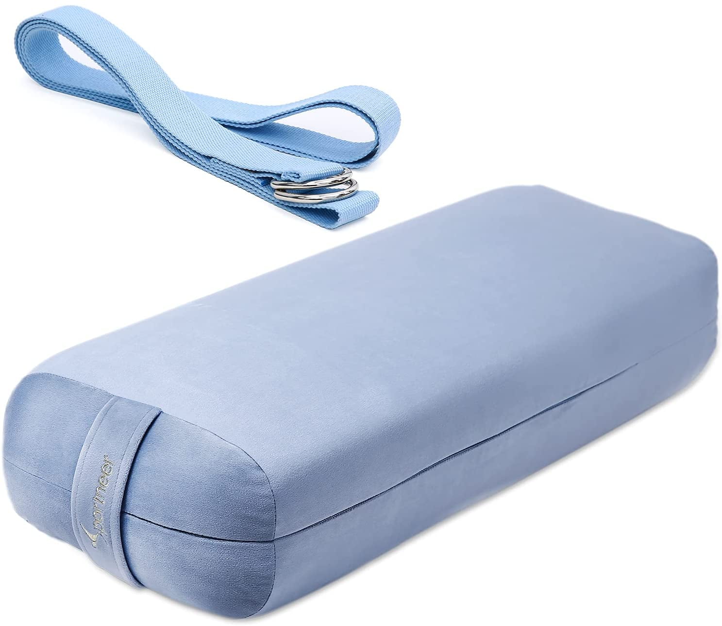 EAYY Yoga Bolster Pillow and 8 Feet Yoga Strap, Yoga Pillow for