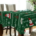thumbnail image 5 of Yayeee Tablecloths 54" x 72" Rectangle Wrinkle Resistant Party Table Cover, Green Christmas Trees, 5 of 8
