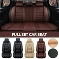 thumbnail image 5 of 5Pack Full Set Car Seat Covers, PU Leather Full Surrounded Protector Pad - Waterproof, Anti-Scratch & Fade-Resistant, Universal Fit for Most Sedans, SUVs & Pick-up Trucks(Coffee), 5 of 15