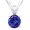 Platinum, variant on 1/2 to 5 Carat Round Tanzanite 4 Prong Pendant Necklace (AAA Quality) W/ 16" Gold Chain Platinum 4 Carat