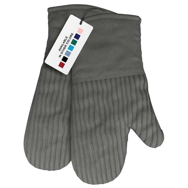 Cheap!Maojin 2 manoplas para horno, con la resistencia al calor de la silicona y la flexibilidad del algodón, relleno de algodón reciclado, tela de rizo, par resistente al calor hasta 480 F