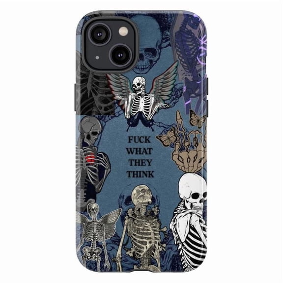 Skeleton Halloween Phone Case for iPhone 16 15 14 13 12 11 Pro Plus Mini – Grunge Aesthetic Gift for Rebels & Alt Style Lovers