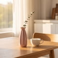 thumbnail image 5 of Unique Bargains Small Ceramic Matte Ribbed Flower Vase Pink 2.4"L x 2.4"W x 5.1"H, 5 of 7