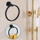 thumbnail image 5 of Toalleros sencillos para baño, soportes para toallas de mano, accesorios de pared Negro, 5 of 8