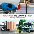 thumbnail image 6 of Uxcell Ratchet Tie Down Straps Ratcheting Securing Strap Track Spring Fittings for Motorcycles Trailer Kayak Cargo Red 1" x 6.5', 6 of 6