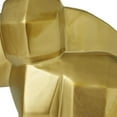 thumbnail image 4 of 12", 11", 8"H Gold Porcelain Ceramic Elephant Sculpture, by DecMode (3 Count), 4 of 8