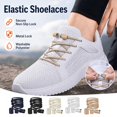 No-Tie Elastic Shoelaces, 100 cm Stretch Laces with Aluminum Screw ...