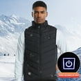 thumbnail image 6 of Unisex Heated Vest Fast Warm Up Usb Smart Temperature Control Electric Warming Vest 2 Heat Zones Sleeveless Zip Up Outerwear Heating Clothing Thermal Men Heated Vest, 6 of 7