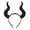 Black, variant on Halloween Headband Novelty Detachable Demon Horn Hairband Halloween Photo Prop