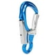 thumbnail image 2 of Clips de mosquetón de escalada de 35KN, mosquetones resistentes en forma de D para escalada en roca, rappel, montañismo, azul zafiro, plata, 2 of 5