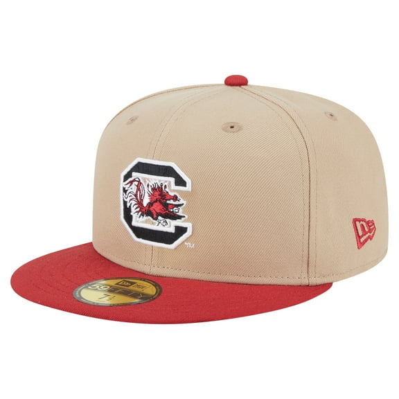 Men's New Era  Khaki South Carolina Gamecocks Two-Tone 59FIFTY Fitted Hat