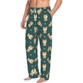 thumbnail image 3 of Kdxio Cute Shiba Print Men's Sleep Pajama Pant Lounge Pants with Pockets, 3 of 8
