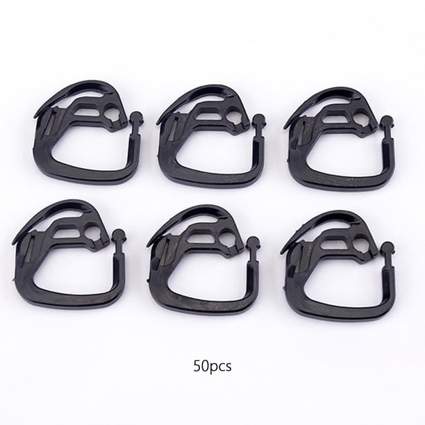 50 piezas de gancho de red de sombra, clips de tela de sombra, hebilla de fijación ligera para exteriores, suministros de gancho de sistema de sombra, BLESIY Clips de red de sombra