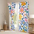 thumbnail image 3 of Manfei Groovy Floral Flowers Black Out Curtains for Boys Girls,Spring Garden Curtains Pack of 2 (42x63 Each),Polka Dots Bedroom Curtains,Luxury Bedroom Decor, 3 of 6