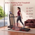 thumbnail image 2 of ROBORE 2.5 HP Walking Pad with Auto Incline & Foldable Handle,Walking Pad Treadmill for Home and Office,300LBS Capacity, LED Display & Remote Control, 2 of 9