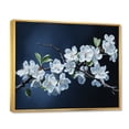 thumbnail image 2 of Designart "Apple Blossom Monochromatic gracefulness VI" Apple Blossom Floater Framed Wall Art Print, 2 of 7
